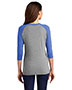 District Made DM136L Women Perfect Tri 3/4-Sleeve Raglan