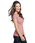 District DT2001 Women Extreme Heather V-Neck Tee