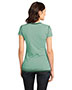 District DT2202 Women Faded Rounded Deep V-Neck Tee