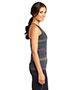 District DT229 Women Reverse Striped Scrunched Back Tank