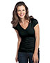 District DT247 Women Cotton/Spandex Banded V-Neck Tee