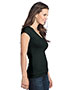 District DT247 Women Cotton/Spandex Banded V-Neck Tee