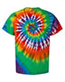Dyenomite 200MS Girls Multi-Color Spiral Short Sleeve T-Shirt