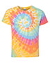 Dyenomite 20BMS Girls Multi-Color Spiral T-Shirt