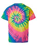 Dyenomite 20BMS Girls Multi-Color Spiral T-Shirt