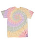 Dyenomite 20BMS Girls Multi-Color Spiral T-Shirt