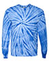 Dyenomite 240CY Men Cyclone Vat-Dyed Pinwheel Long Sleeve T-Shirt