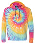 Dyenomite 430VR Men Tie-Dyed Hooded Pullover T-Shirt