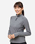 Glyder PDP8023 Women's Marbled Jersey Fairway Quarter-Zip Pullover