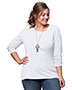Hanes JMS40 Women 100% Ringspun Cotton Long-Sleeve T-Shirt
