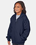 Hanes P480 Boys 7.8 Oz. Comfort Blend Eco Smart 50/50 Full-Zip Hood