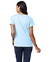 Hanes S04V Women 4.5 Oz. 100% Ringspun Cotton Nano-T V-Neck T-Shirt