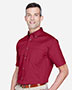 Harriton M500S Men Easy Blend Short-Sleeve Twill Shirt With Stain-Release