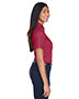 Harriton M500SW Women Easy Blend Short-Sleeve Twill Shirt With Stain-Release