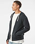 Independent Trading Co. PRM90HTZ Men Heathered French Terry Full-Zip Hooded Sweatshirt