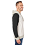 J America 8886JA  Unisex Vintage Tricolor Hooded Sweatshirt