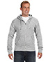 J America J8872 Adult Tri-Blend Full-Zip Hooded Fleece