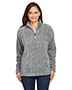 J America JA8464 Women Boundary Shag Quarter Zip