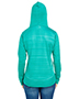 J America JA8662 Women Odyssey Striped Poly Fleece Lapover Hood