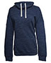 J America JA8673 Women Melange Fleece Cowl Neck Sweatshirt