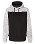J America JA8676 Men Melange Color Blocked Hooded Sweatshirt