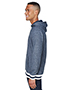 J America JA8701 Men Peppered Fleece Lapover Hood