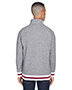 J America JA8703 Men Peppered Fleece Quarter-Zip