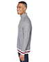 J America JA8703 Men Peppered Fleece Quarter-Zip