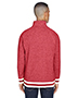 J America JA8703 Men Peppered Fleece Quarter-Zip