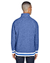 J America JA8703 Men Peppered Fleece Quarter-Zip
