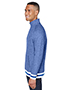 J America JA8703 Men Peppered Fleece Quarter-Zip