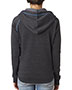 J America J8876 Women 1/2-Zip Tri-Blend Hooded Fleece