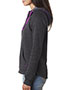 J America J8876 Women 1/2-Zip Tri-Blend Hooded Fleece