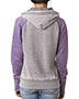 J America J8926 Women Zen Contrast Hooded Fleece