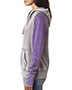 J America J8926 Women Zen Contrast Hooded Fleece