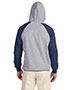 Jerzees 96CR Men 50/50 Nublend Colorblock Raglan Pullover Hood