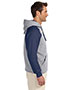 Jerzees 96CR Men 50/50 Nublend Colorblock Raglan Pullover Hood