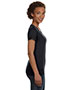 Lat 3507 Women V-Neck Fine Jersey T-Shirt