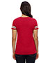 Lat 3537 Adult Football V-Neck Tee