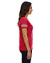 Lat 3537 Adult Football V-Neck Tee
