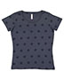 Lat 3629 Women Code V Ladies Patriot Print Crew Neck Tees