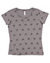 Lat 3629 Women Code V Ladies Patriot Print Crew Neck Tees