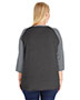 LAT 3830 Women Curvy Baseball T-Shirt