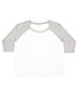 LAT 3830 Women Curvy Baseball T-Shirt