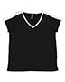 LAT 3832 Women Curvy Soccer Ringer T-Shirt