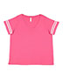 LAT 3837 Ladies Curvy Football T-Shirt
