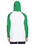 LAT 6917 Fine Jersey Hooded Long Sleeve Raglan T-Shirt