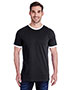 LAT 6932 Men 4.5 oz Soccer Ringer Fine Jersey T-Shirt