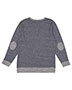 Lat 6965 Men Harborside Melange French Terry Crewneck With Elbow Patches
