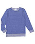 Lat 6965 Men Harborside Melange French Terry Crewneck With Elbow Patches